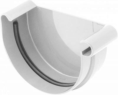 Заглушка желоба правая Bryza 125 мм белый 