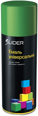 Эмаль SLIDER аэрозольная RAL 6010 светло-зеленый мат 400 мл