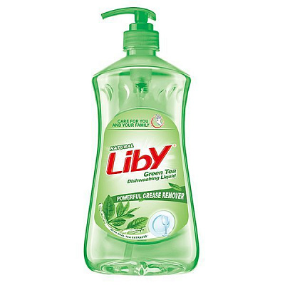 Средство для мытья посуды для ручного мытья посуды LIBY фруктов и овощей Зеленый чай 1,05л