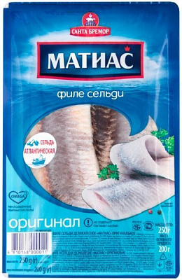 Сельдь Санта Бремор филе Матиас оригинальное 250