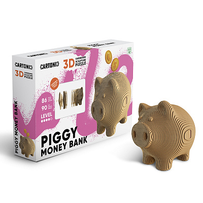 Конструктор картонный Cartonic 3D Puzzle PIGGY MONEY BANK CARTPIGGY