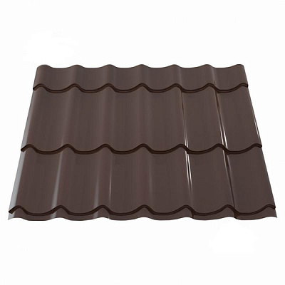 Металлочерепица PSM PROFILE PSM 1180x2250 мм RAL 8017 коричневая 0,45 мм