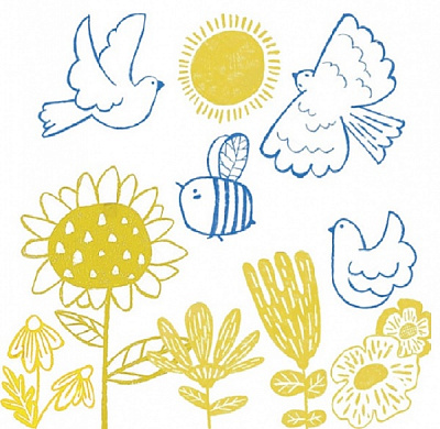 Салфетки столовые Silken «Пчелка» 33х33 см 16 шт.