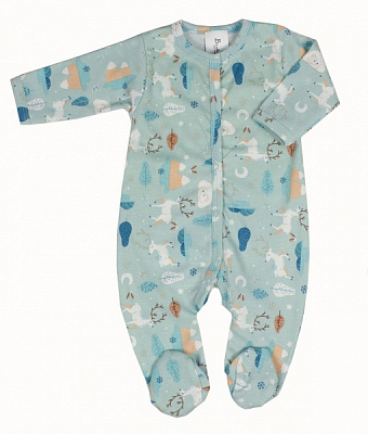 Чоловічок для хлопчика Bambinelli р.62 блакитний із принтом