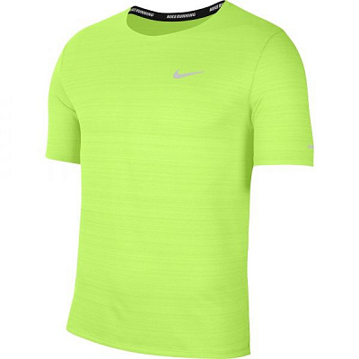 Футболка Nike M NK DF MILER TOP SS CU5992-358 р.2XL лайм
