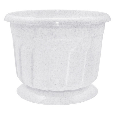 Горшок цветочный Алеана Рина с подставкой 17 белый флок