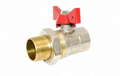 Кран с американкой STA шаровый Ду 20 (б.) вода никель