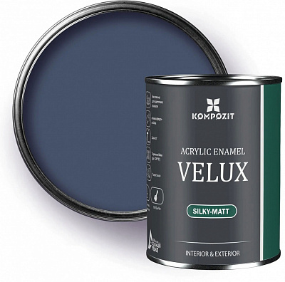 Емаль акрилова Kompozit VELUX 113 графит шовковистий мат 0,75л