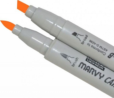 Маркер двусторонний Marvy 1900B-S 22191007T оранжевый 