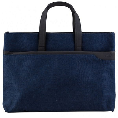 Портфель 63750 голубой 2 отд 425x300ммх55мм 2 ручки Deli