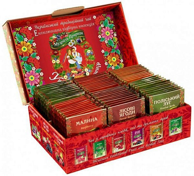 Чай ассорти Фіто-Україна Украинский сувенир 6 видов 72 шт. 2 г 