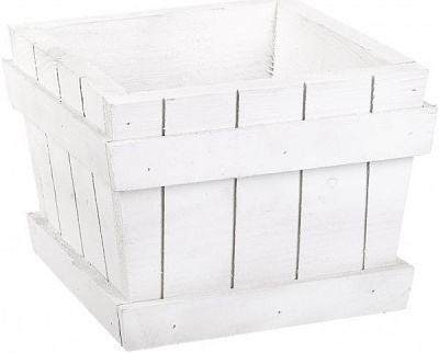 Кашпо дерев'яне Elsa Maxi квадратний 6,8л білий (der-2 біл)