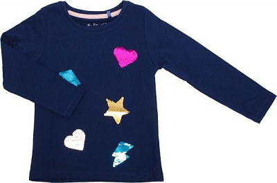 Футболка для девочек 5.10.15. 3H3921 р.98 темно-синий 