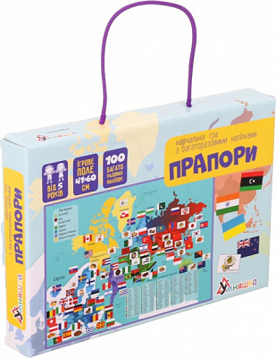 Игра настольная Умняшка Флаги с многоразовыми наклейками КП-011