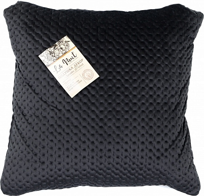 Подушка декоративная 3D Velvet 45x45 см темно-серый La Nuit 