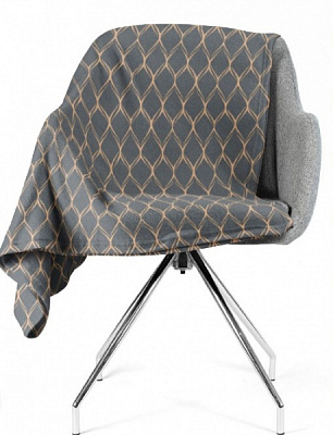 Плед Frannel Cross 200x220 см сірий La Nuit