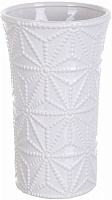 Ваза керамическая белая Ornament 12x12x20 см