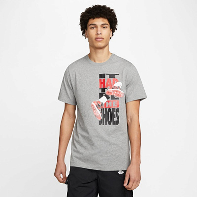 Футболка Jordan M J THE SHOES SS CREW DH8952-091 р.M серый