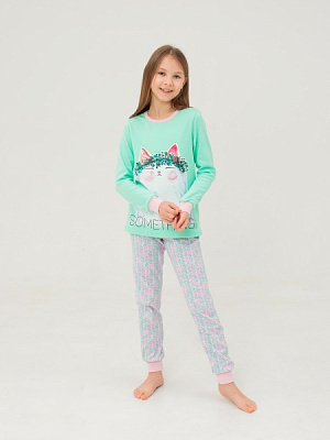 Пижама для девочек Smil р.128 ментол 104688 