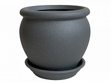 Горшок керамический Ориана-Запорожкерамика Вьетнам №2 круглый металлик (011-2-143) 