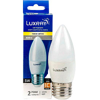 Лампа светодиодная Luxray 5 Вт C37 матовая E27 220 В 3000 К LX430-B35-2705 