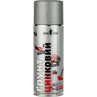 Ґрунт аерозольний цинковий 3 в 1 New Ton цинк 400 мл