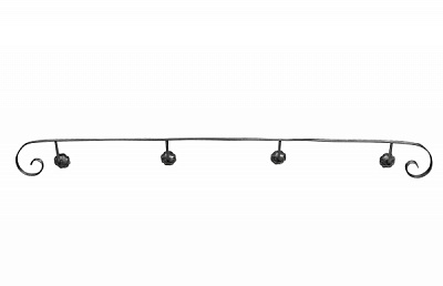 Кований поручень пристінний 89/3 2000 мм