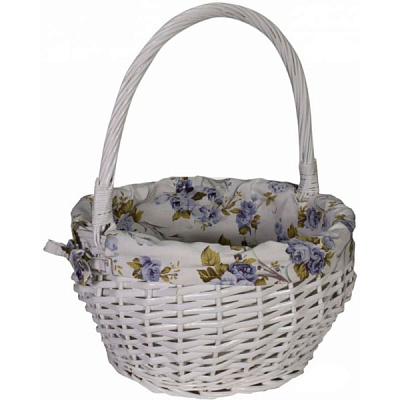 Корзинка плетеная с текстилем 35х20х45 см TA06-153-1 