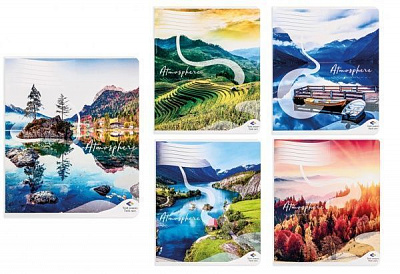 Комплект тетрадей Атмосфера 36 листов в линию 15 шт. Поділля