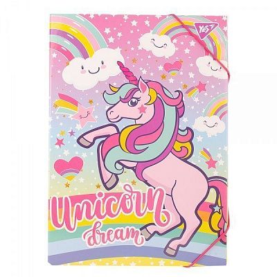 Папка для праці картонна А4 Unicorn 491910 YES