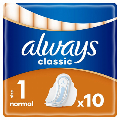 Прокладки гігієнічні Always Classic Normal (Розмір 1) 10 шт.