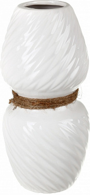 Ваза керамическая Rope DLP19606A-2 25 см белая 