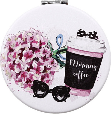 Дзеркало кишенькове косметичне Лідер Канц Приналежності жіночі кругле 6 варіантів в асортименті