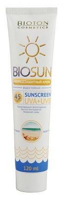 Крем солнцезащитный Bioton BIOSUN SPF 45 120 мл