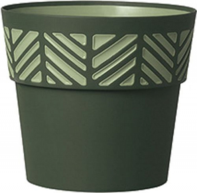 Горшок пластиковый Stefanplast Opera Orfeo круглый 3,2л темно-зеленый (94702) 
