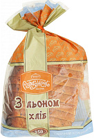 Хлеб Хлібодар Заварной с леном нарезной 0,350 г 4820062051620