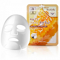 Маска тканинна для обличчя 3W Clinic Бджолине молочко Fresh Royal Jellyl Mask Sheet 23 мл