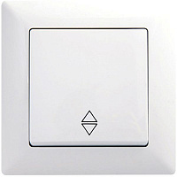 Вимикач прохідний одноклавішний Gunsan Visage без підсвітки 16 А 250В IP20 білий