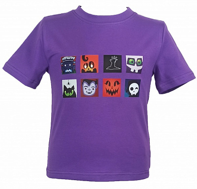 Футболка для девочек/для мальчиков WP Merchandise Halloween Монстро-кубики р.152-158 фиолетовый 22158 