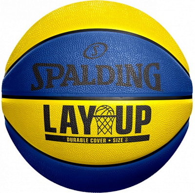 Баскетбольный мяч Spalding LAY-UP 84553Z р. 5 синий с желтым 