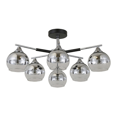 Люстра Miorro Imperia 640x280мм 6x40 Вт E27 хром с черным 51-311-170