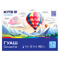 Фарба гуашева 12 кольорів Classic 20 мл K-063 KITE