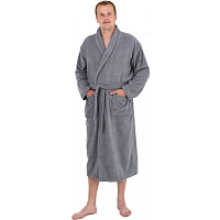 Халат махровый мужской Ideal р. L серый