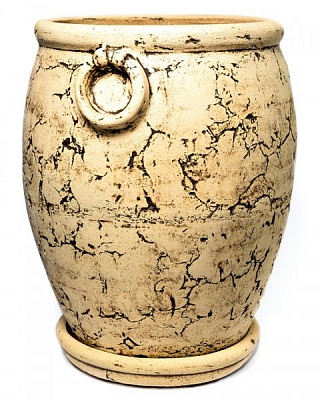 Вазон декоративный Гладкий круглый 30 л бежевый 