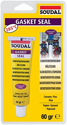 Герметик термостійкий SOUDAL GASKET SEAL до +285 °C червоний 60 г