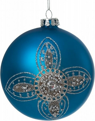 Куля скляна d100 JF151378B-10 синій