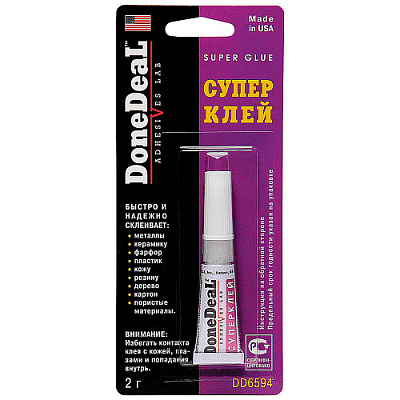 Суперклей DoneDeal DD6594 прозорий 23 мл 2 г