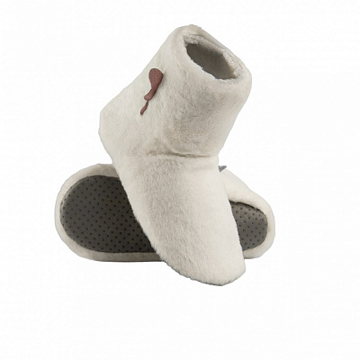 Тапки домашние Twins меховые с крылышками р.36/37 молочный