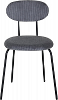 Стілець Smile velvet сірий / чорний
