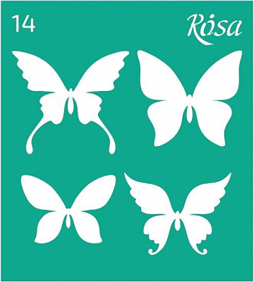 Трафарет многоразовый самоклеящий №14 90х100 мм Rosa Talent